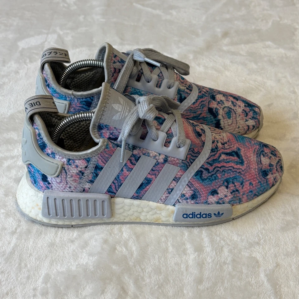 Adidas NMD R1 Boost Shoe Easter Tie Dye Womens Size 6.5 (Y5.5) Blue Pink White - Image 3 of 4