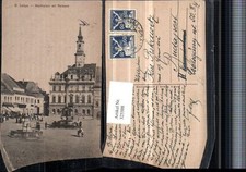 325508,Böhmisch Leipa Ceska Lipa Marktplatz m. Rathaus Brunnen Säule