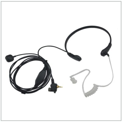 Throat Mic Earpiece Tube & Finger PTT for Motorola TETRA MTP850 MTS850 MTH800