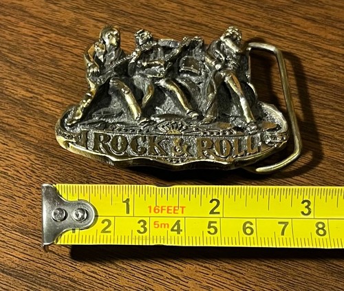 Rock 'N Roll Music Rocker Classic Vintage Belt Buckle (1982) Made in USA (ser #) - Picture 4 of 4