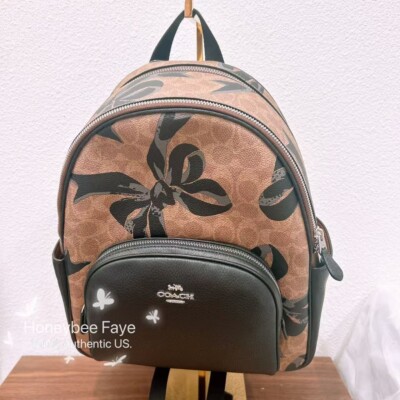 NWT Coach Court Backpack In Signature Canvas With Bow Print CZ768 | eBay NWT Coach Court Backpack In Signature Canvas With Bow Print CZ768 | eBay