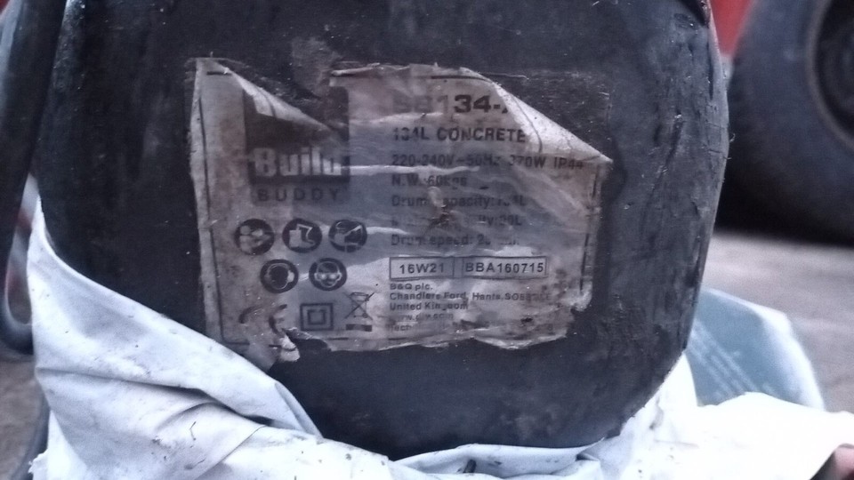 Build Buddy 370W 230V Cement mixer Spares or Repairs eBay