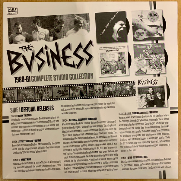 THE BUSINESS 1980-81 COMPLETE STUDIO COLLECTION VINYL LP punk rock, oi ...