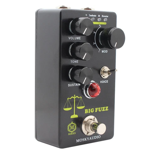 Mosky Big Fuzz Distortion Guitar Effect Pedal π ToneBender M Booster Knob LED