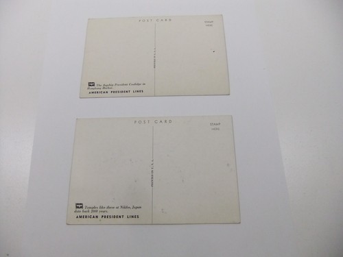 Nikko Japan Temple American President Lines Flagship President Coolidge Postcard - Picture 7 of 10