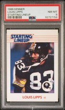 1988 LOUIS LIPPS Kenner Starting Lineup PSA 8 NM-MINT Pittsburgh Steelers
