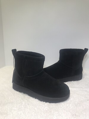 UGG Classic Mini Boot Waterproof Vibram Suede Womens Size Black