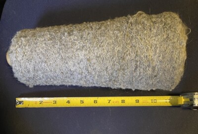 HUGE Vintage Spool Yarn Thomas Hodgson and Sons Wool(?) Soft Grey Free Shipping 