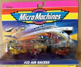 1995 Sealed Micro Machines #33 Air Racers Set, P-51 Mustang, Biplane, #75030