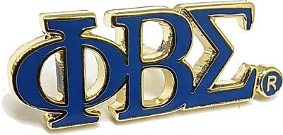 Phi Beta Sigma Classic 3-Letter Lapel Pin [Blue - 1'']