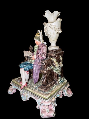 EXCEPTIONAL Antique Porcelain Bohemian Royal Dux Figure Of NAPOLEON Reading - Picture 6 of 13