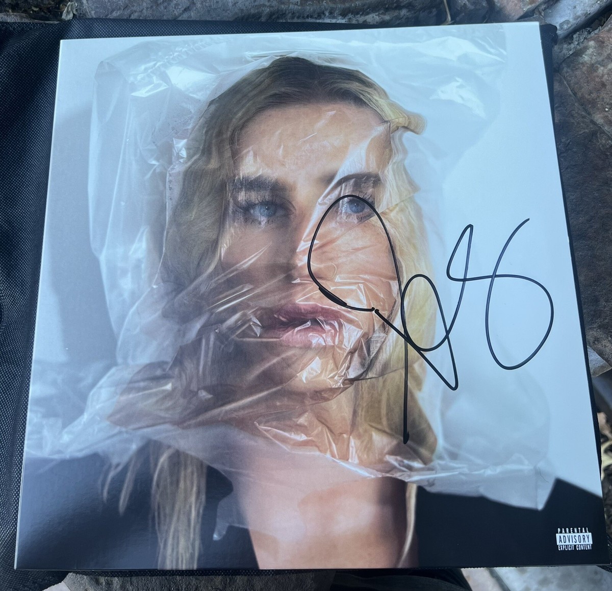signed gag order bone colored vinyl - autographed by kesha | eBay