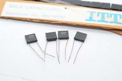 4x Glimmer-Kondensator von ITT 273,  649 pF / 400 Volt, High-End Mica Capacitor
