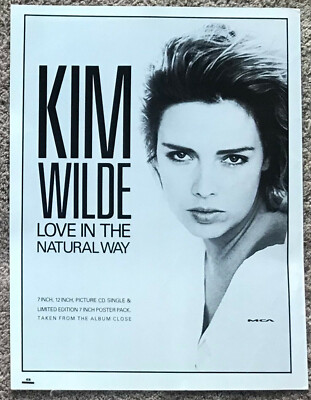 KIM WILDE - LOVE IN THE NATURAL WAY 1989 full page UK magazine ad