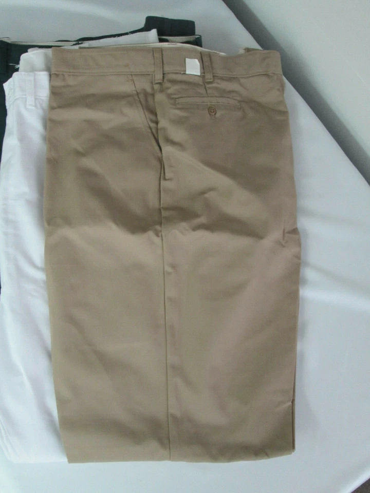 Pantalones Chino Para Hombre Alto 40 44 50 52 54 56 60 Sin Dobladillo Caqui Gris Verde Blanco NUEVO Foto 2 de 4