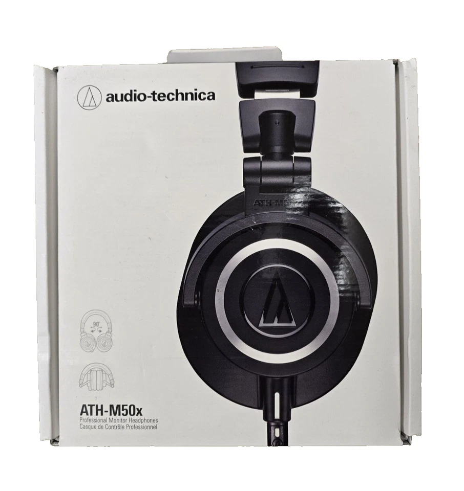 NEW Audio-Technica ATH-M50X Professional Over Ear Headphones - Black - Image 2 of 4