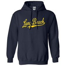 Long Beach Script HOODIE Hometown Baseball Sports Team Jersey Hooded Sweatshirt