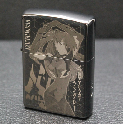 Zippo Evangelion Eva Shikinami Asuka Langley Black Titanium Japan 
