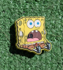 Surprised SpongeBob Squarepants Crocs Jibbitz Nickelodeon Shoe/Sandal Charm EUC