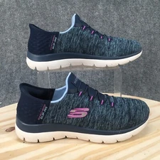 Skecher Shoes Womens 7 Summit Sneakers Blue Slip On Lace Up Low Top SN149937