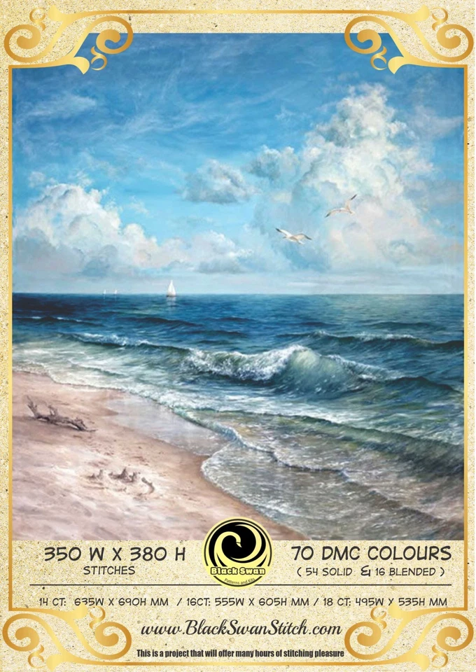 Seashore 558 - Chart Counted Cross Stitch Pattern Needlework craft - Image 4 of 4