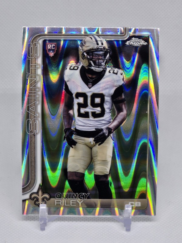 2025 Topps Chrome Quincy Riley RC RayWave Refractor #369 NFL Rookie Saints CB