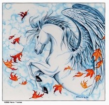 Beautiful PEGASUS Fantasy Sticker Vinyl Fairy DECAL Artwork by Nene Thomas