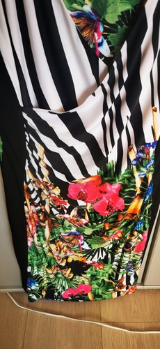 Joseph Ribkoff Damen Kleid Gr. 44 Blumen Zebra floral schwarz bunt Topzustand - Bild 3 von 4