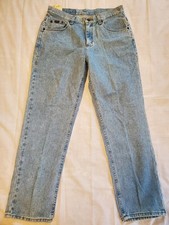 NWT Vintage LEE RIDERS Eased Fit Light Wash Mom Blue Jeans Womens 12 Pet 31x30"