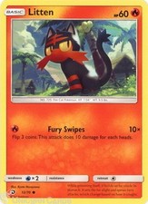 Litten 12/70 : Common Mint/Near Mint Pokemon Card : SM7.5: Dragon Majesty