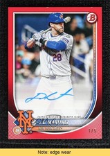 2025 Bowman Paper Rookies and Veterans Retail Red 1/5 JD Martinez Auto READ 19c4