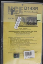 NCE 5240103 D14SR HO Scale 6-Function [NMRA 8 Pin Plug DCC Decoder]  (541)