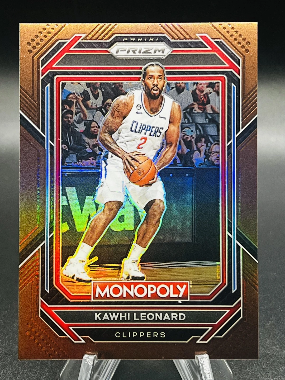 2022-23 Prizm Monopoly #37 Kawhi Leonard Brown Bronze Parallel 241/249 Clippers