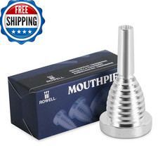 Rowell 51D Silver Trombone Mouthpiece - Brass Compatible Beginners And