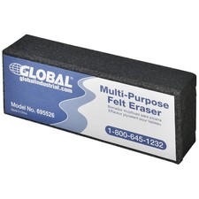 Global Industrial Dry Erase Felt Eraser 5"L x 2"W x 1"H Black