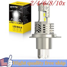 2/4X H4 White 360° COB LED Bulb HID Hi/Low Beam Motorcycle Headlight 6500K High