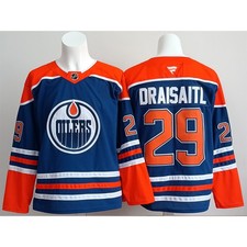 BLUE ERWACHSENE HOCKEY TRIKOT LEON DRAISAITL #29 LANGARM NHL CASUAL
