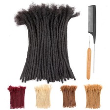 JIAJIA Teresa 18 Inch 0.8cm Width 10 Strands Human Hair Dreadlock Extensions