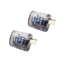 OEM 2 Pack 2-Pin Electronic Car LED Turn Signal Light Flasher 12V 20A black