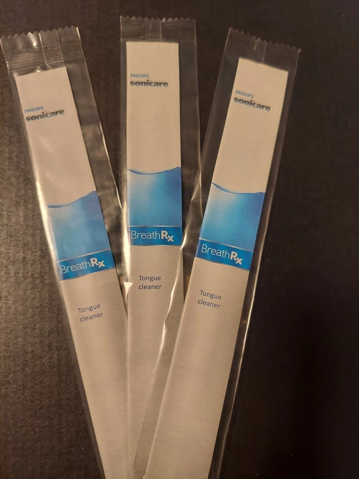 PHILIPS SONICARE BreathRx Tongue Scraper/cleaner, x3 ( From Bulk Pack) White, Plastic, Unisex