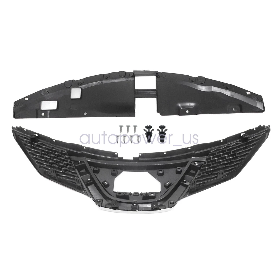 Fits For Nissan Rogue Sport S SV SL 2018-2019 Chromed Front Upper Bumper Grille - Image 2 of 4