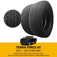 Terra Off Road Tires 23570r16 106t For Passenger Cars 9.6mm Tread Set Of 2
