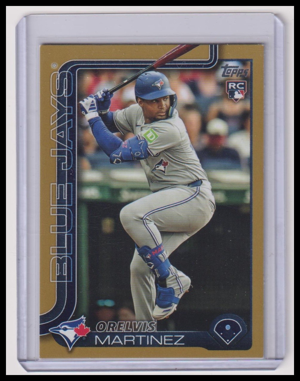 2025 Topps Orelvis Martinez RC /2025 #18 Gold Numbered Toronto Blue Jays