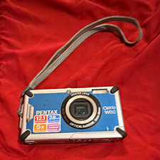 PENTAX Optio W80 Compact Camera Blue 12.1MP 5x Zoom Waterproof Shockproof