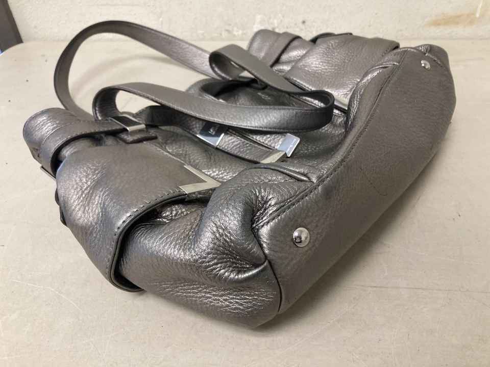 Michael Kors Silver Bag Purse Handbag Tote Authentic - Image 4 of 4