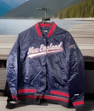 🔥Pro Standard • New England Patriots NFL Blue Bomber Jacket • Women’s Sz M $125