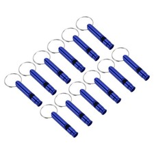 12pcs Emergency Whistle Safety Survival Whistle for Camping Hiking Blue