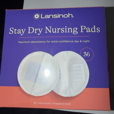 Lansinoh Stay Dry Disposable Nursing Pads Soft SuperAbsorbent 36 Breast Feeding!
