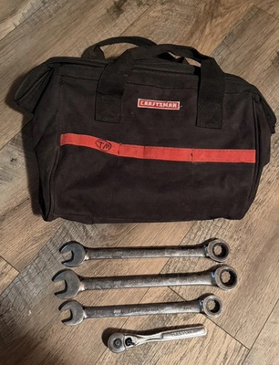#ad #ad Lot of 5 CRAFTSMAN Tools items 3 Speed Wrenches 1 Ratchet 1 Tool Bag $25.00