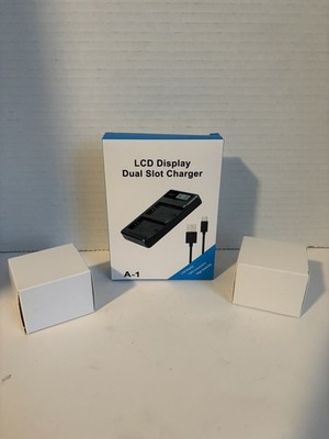 USB Dual Slot Camera Battery Charger LCD Display For Sony Alpha NP-FW50 Charger 